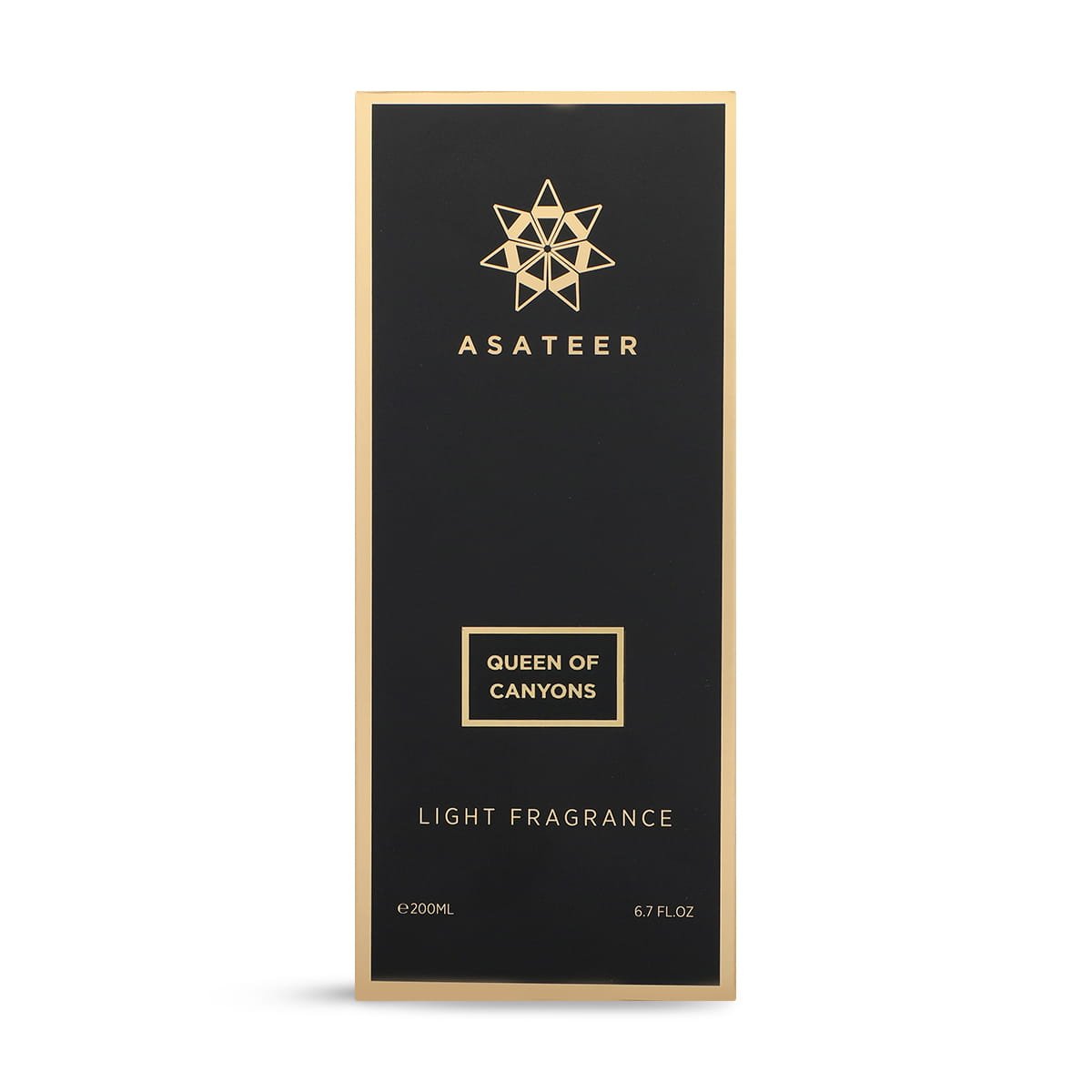 Front view of Asateer Queen Of Canyons Eau De Parfum box UK