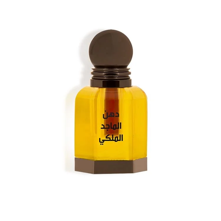 Al Majed Oud Dehn Oud Al Majed Al Malaki 3ml on white background, luxury oud perfume oil UK