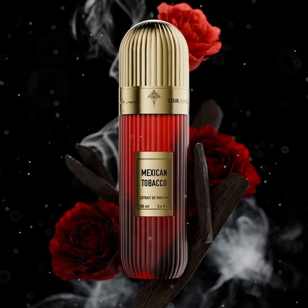 ibrahim al qurashi rose tobacco Mexican Tobacco Extrait De Parfum 100ml IBRAQ UK — Al Rashid Galleria