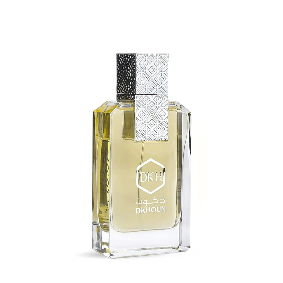 Side view of Dkhoun Emeraude Iris Eau De Parfum bottle UK