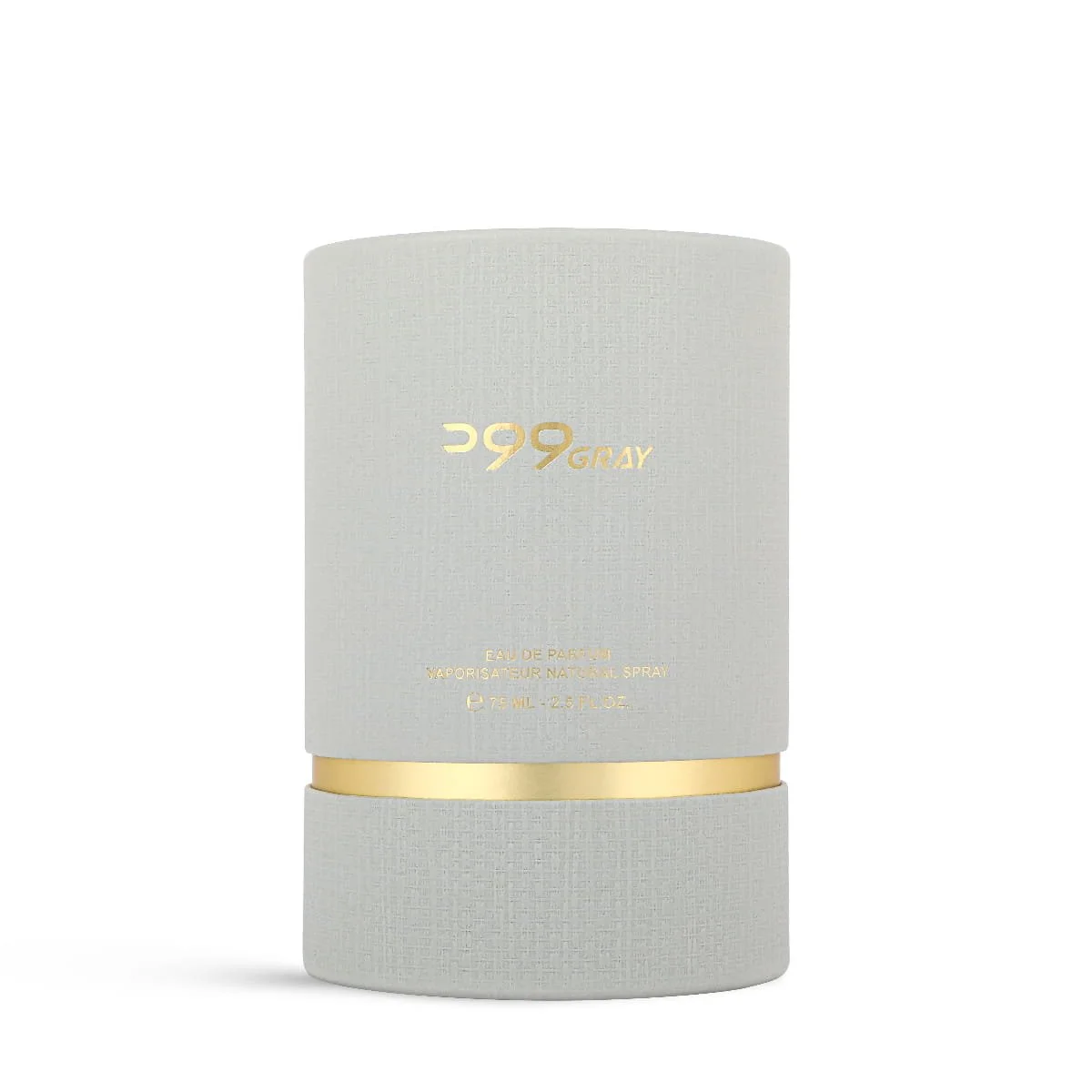 Front view of Al Majed Oud Wood Gray perfume box, premium packaging UK