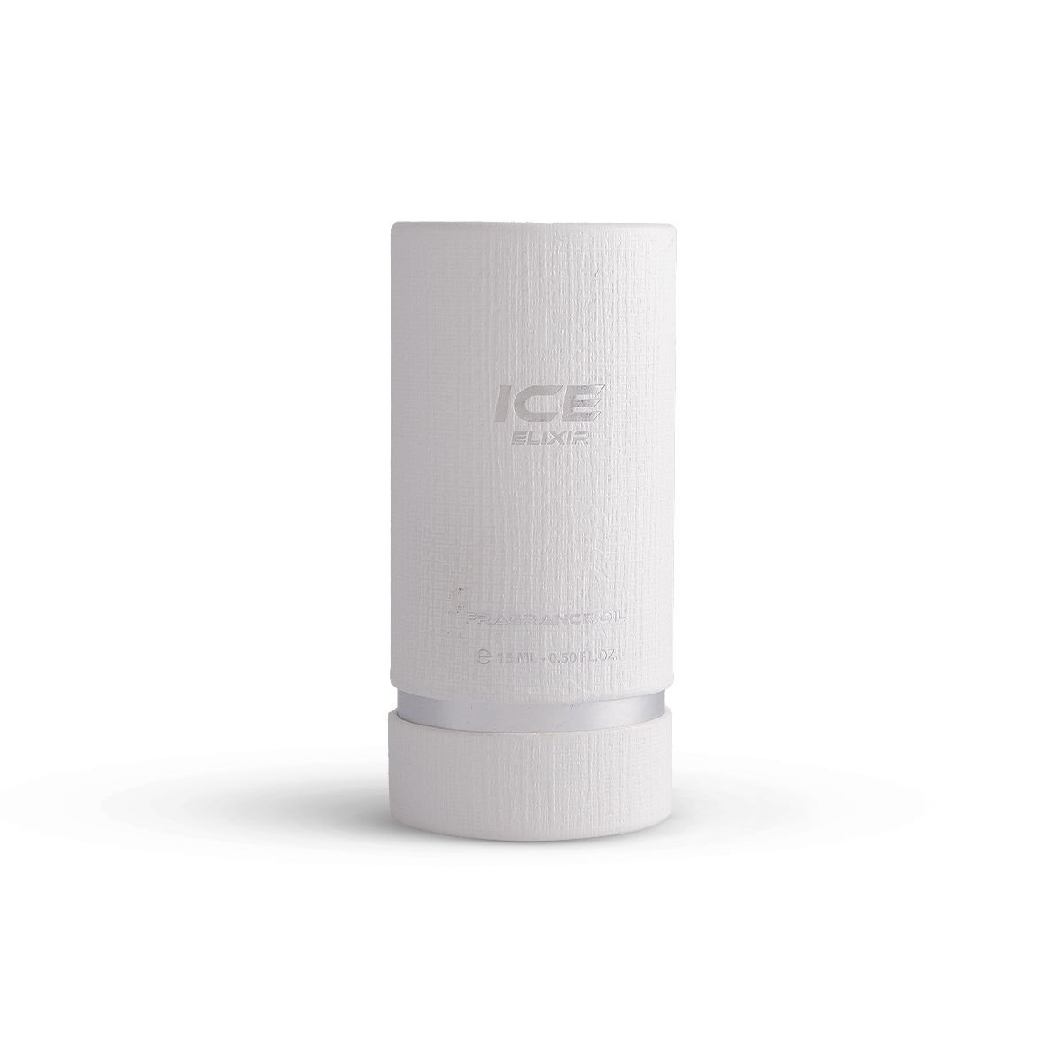 Front view of Al Majed Oud Dehn Ice Elixir 15ml box, premium packaging UK