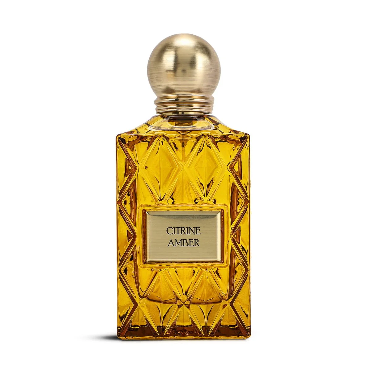 IBRAQ Citrine Amber eau de parfum 75ml on white background, woody amber fragrance UK