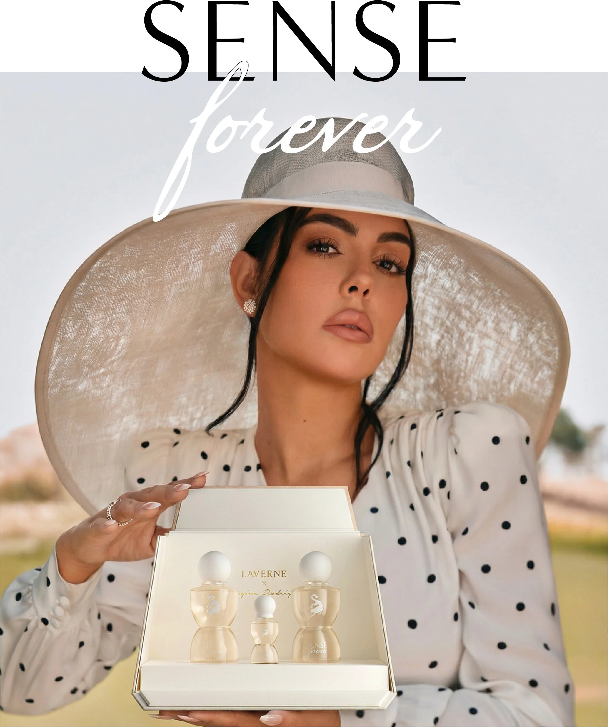 Georgina Rodríguez holding the Sense Forever Collection by Laverne in exclusive Valentine’s campaign