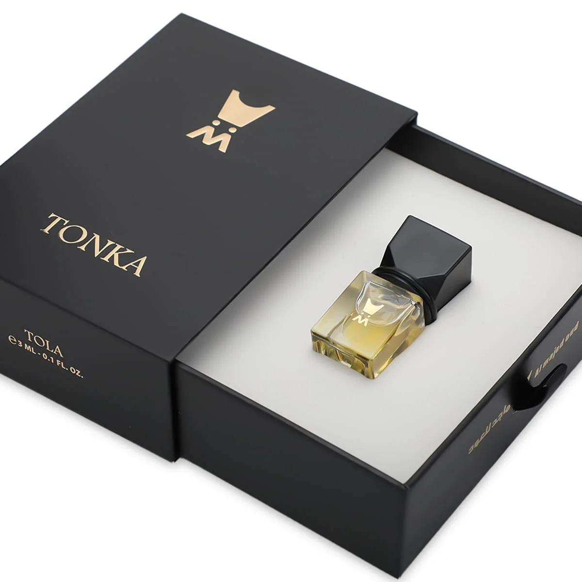 Al Majed Oud Tonka Khamriya 3ml inside case, luxury packaging UK