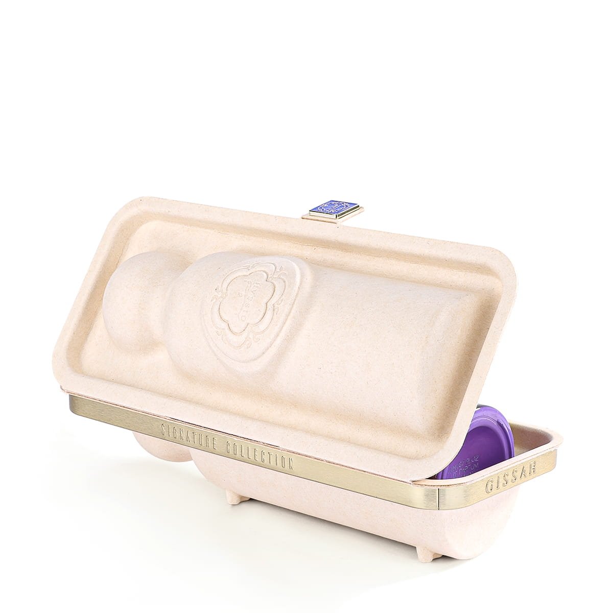 Gissah Voila luxury fragrance case opened showcasing premium details UK