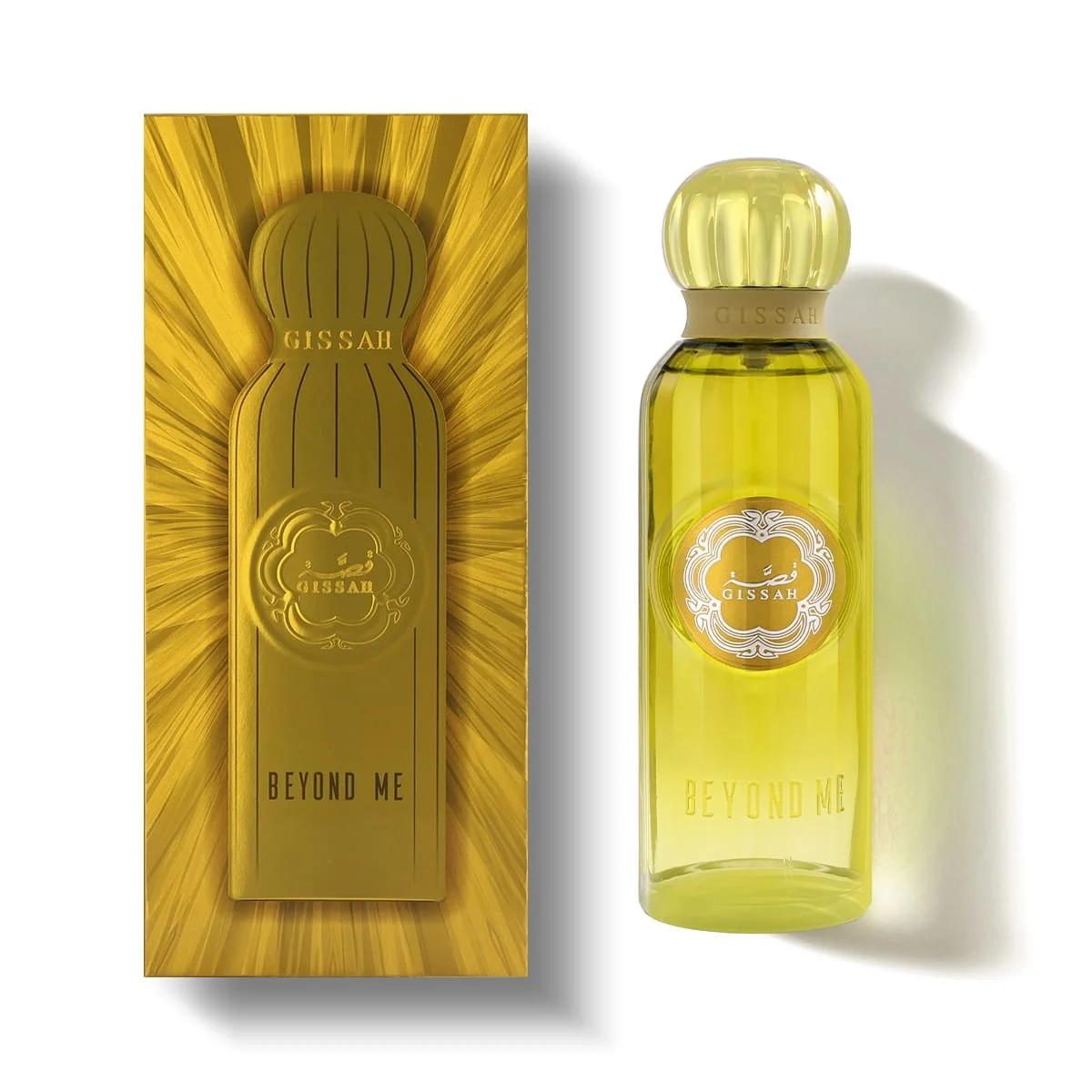 Gissah Beyond Me Eau De Parfum 200ml next to branded luxury box UK