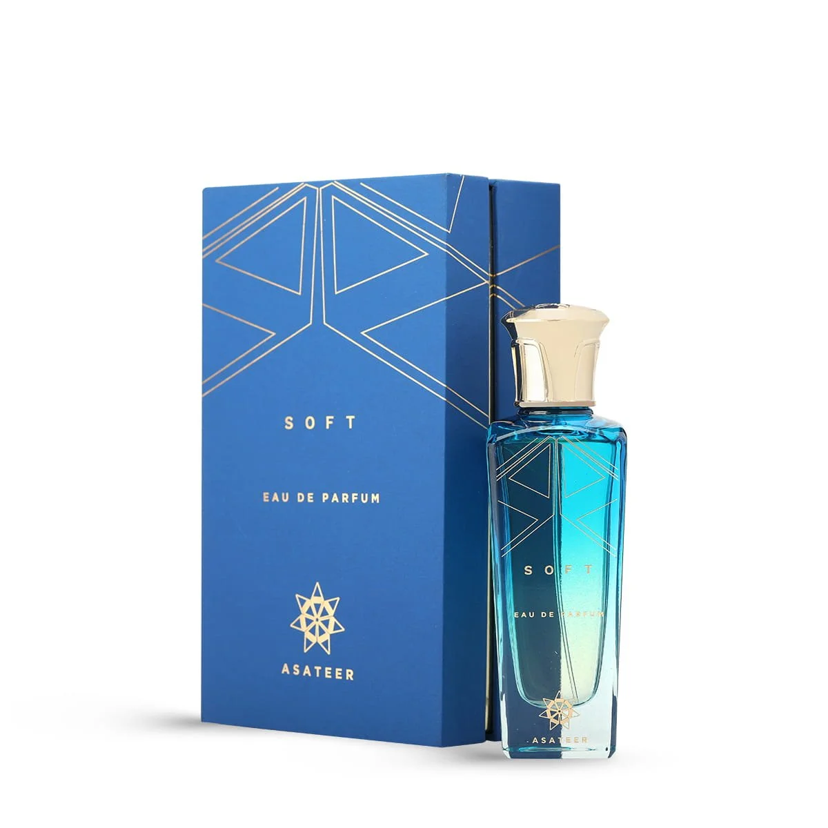 Asateer Soft Eau De Parfum 80ml beside luxury branded box UK