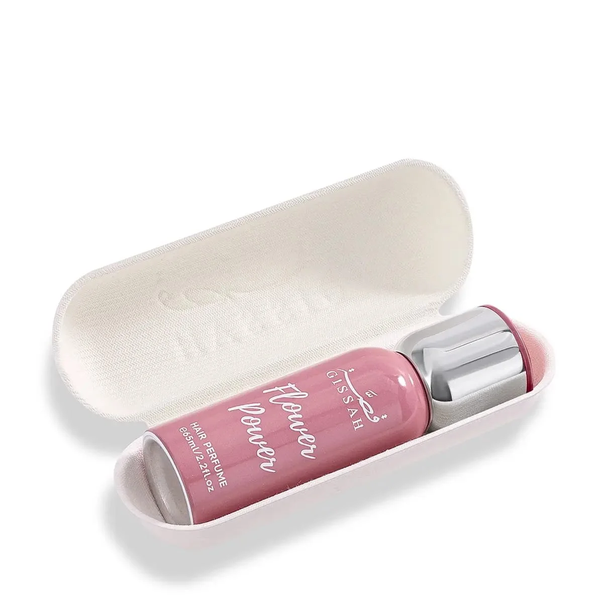 Gissah Flower Power hair mist 65ml inside luxury case, floral hair fragrance UK