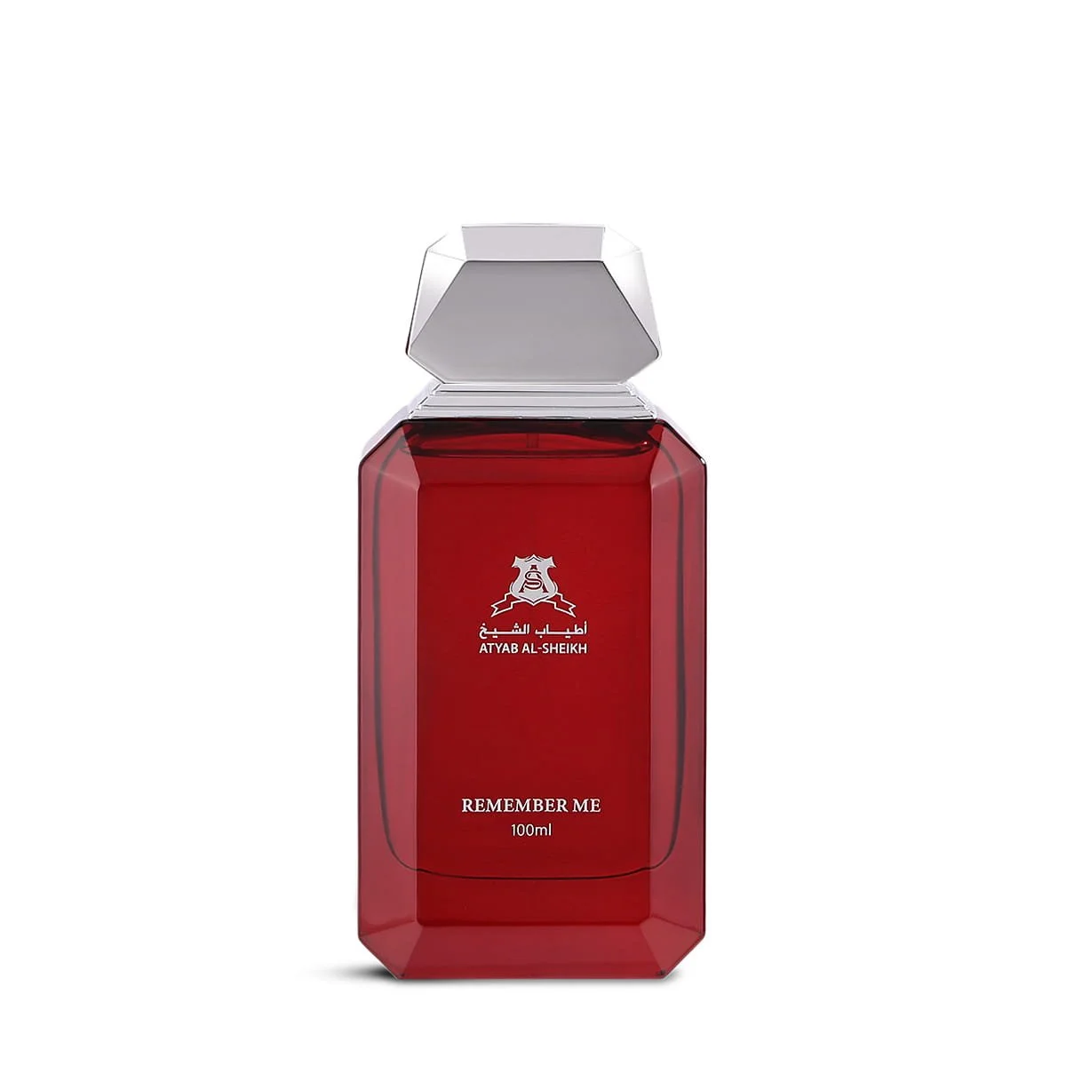 Atyab Al Sheekh Remember Me Red eau de parfum 100ml on white background, luxury fruity woody fragrance UK