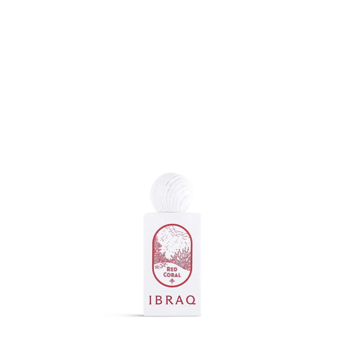 IBRAQ Red Coral 10ml perfume on white background, fresh floral fragrance UK