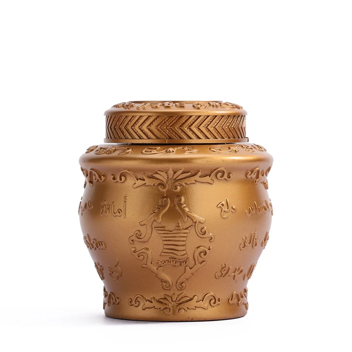 Front view of Arabian Oud Mabsoos Kalemat Incense 40g luxury bakhoor container UK