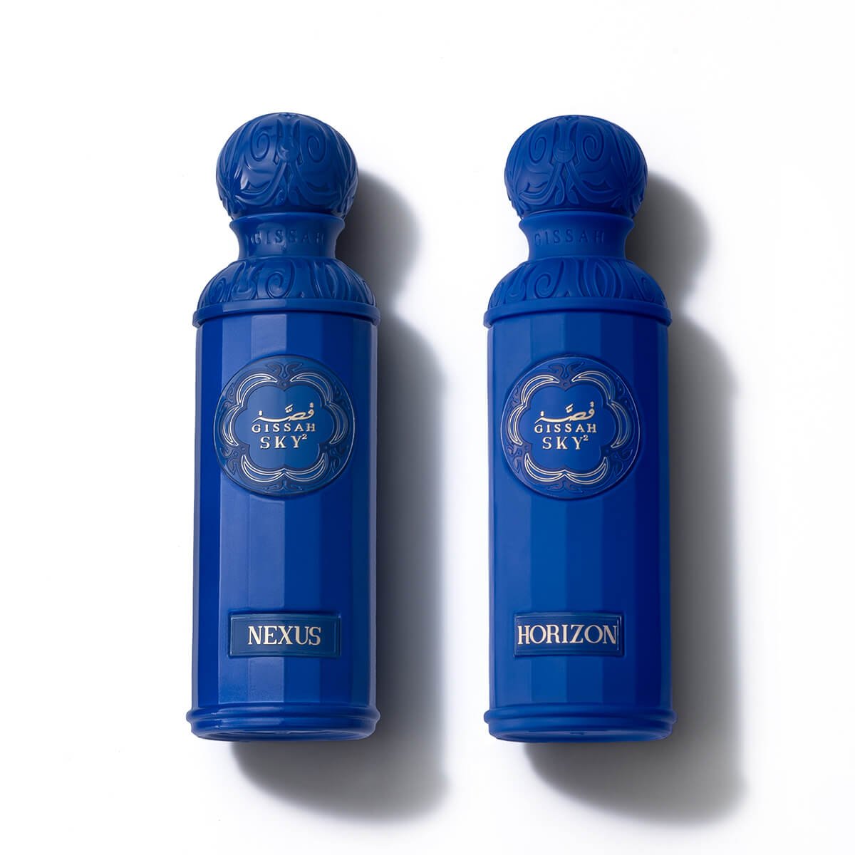 Gissah Legend of the Sky for Him set – Nexus and Horizon perfumes side by side in white background