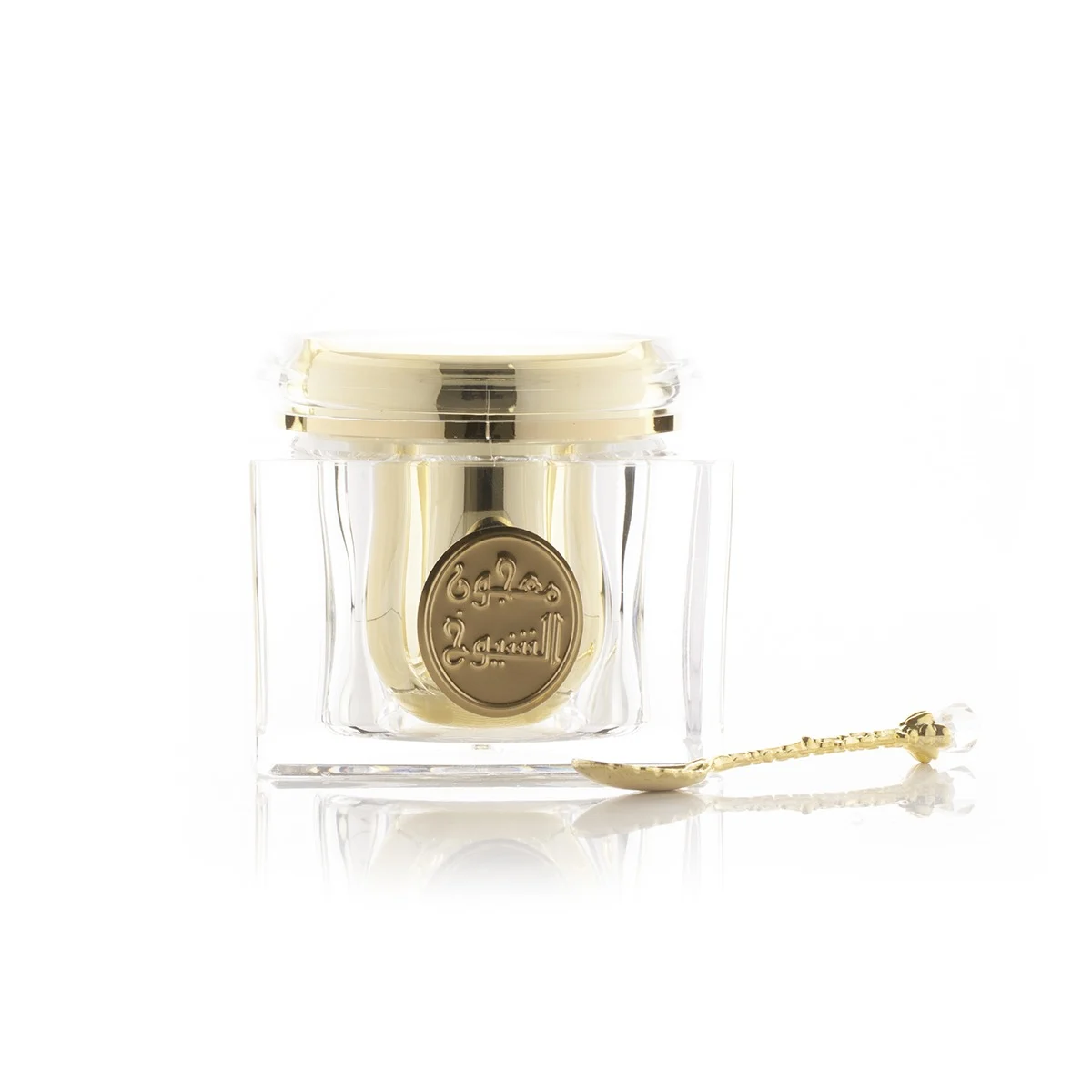 Front view of Arabian Oud Majoon Al Shioukh incense case, luxury bakhoor UK