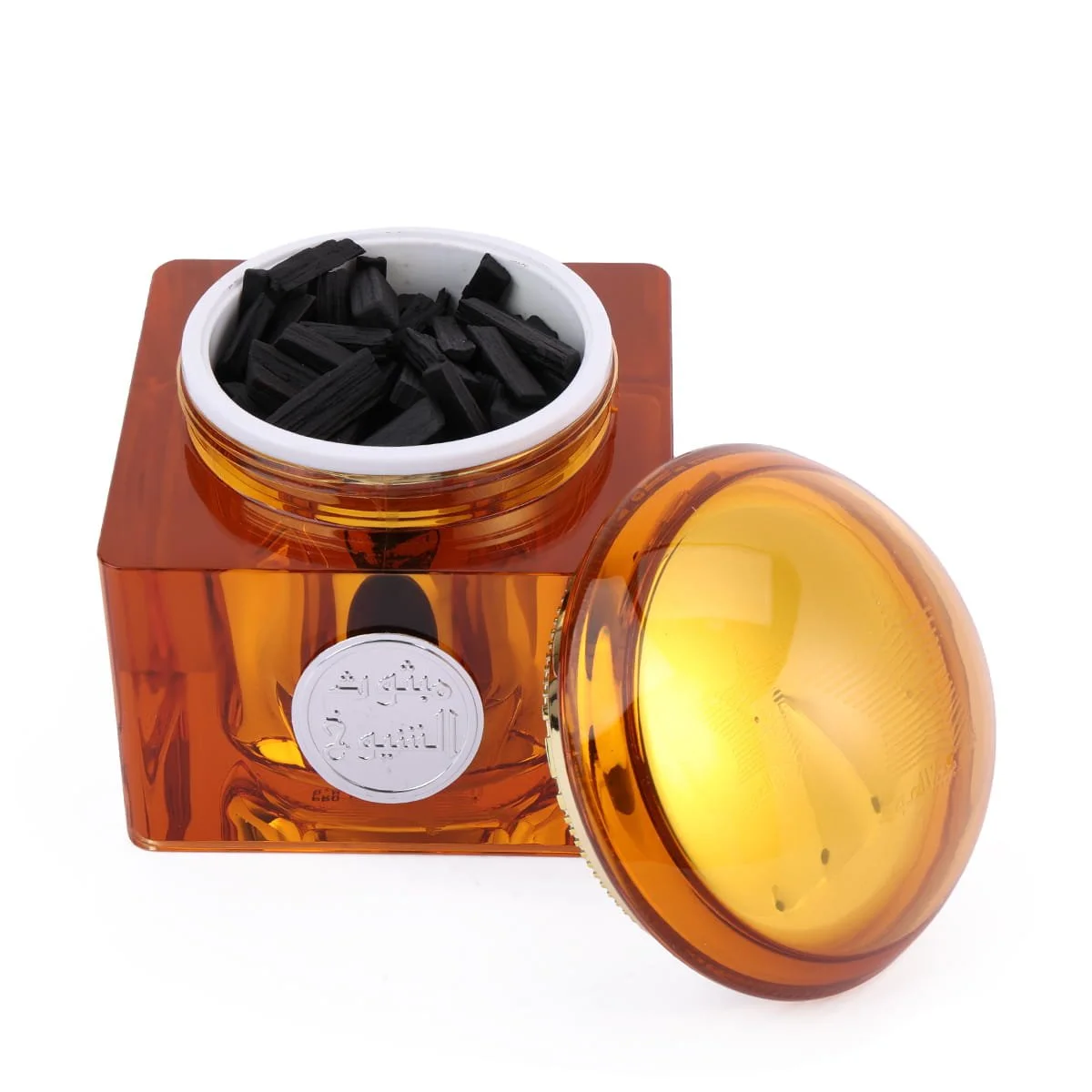 Arabian Oud Mabsoos Al Shioukh Incense 80g with lid open showing premium bakhoor UK