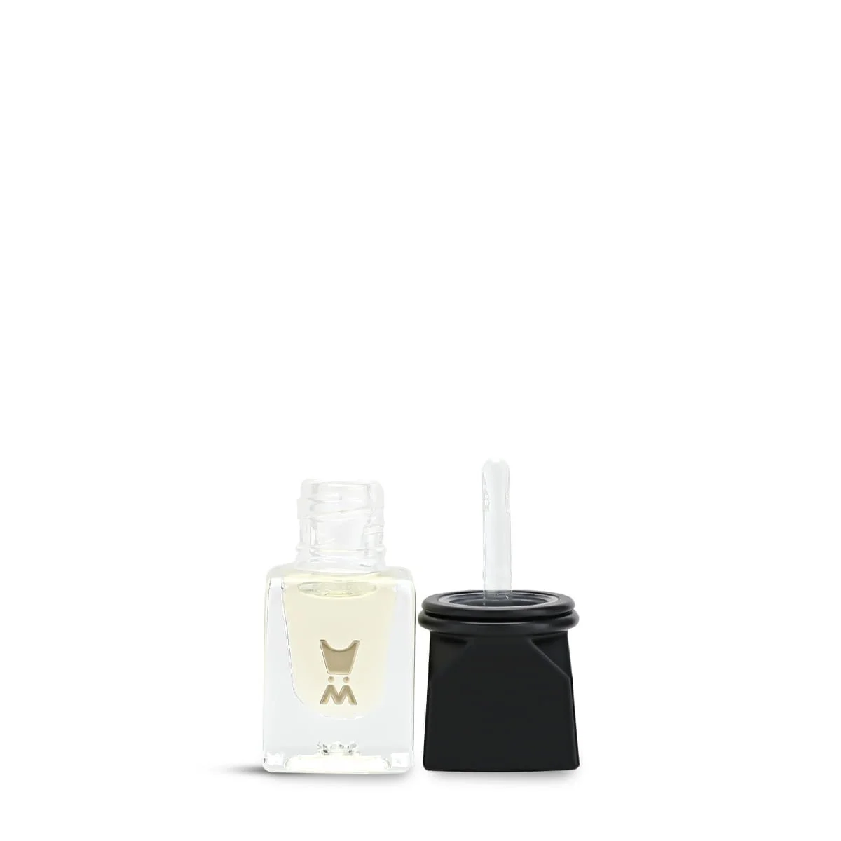 Al Majed Oud Leather Khamriya 3ml with lid open, premium oil applicator UK