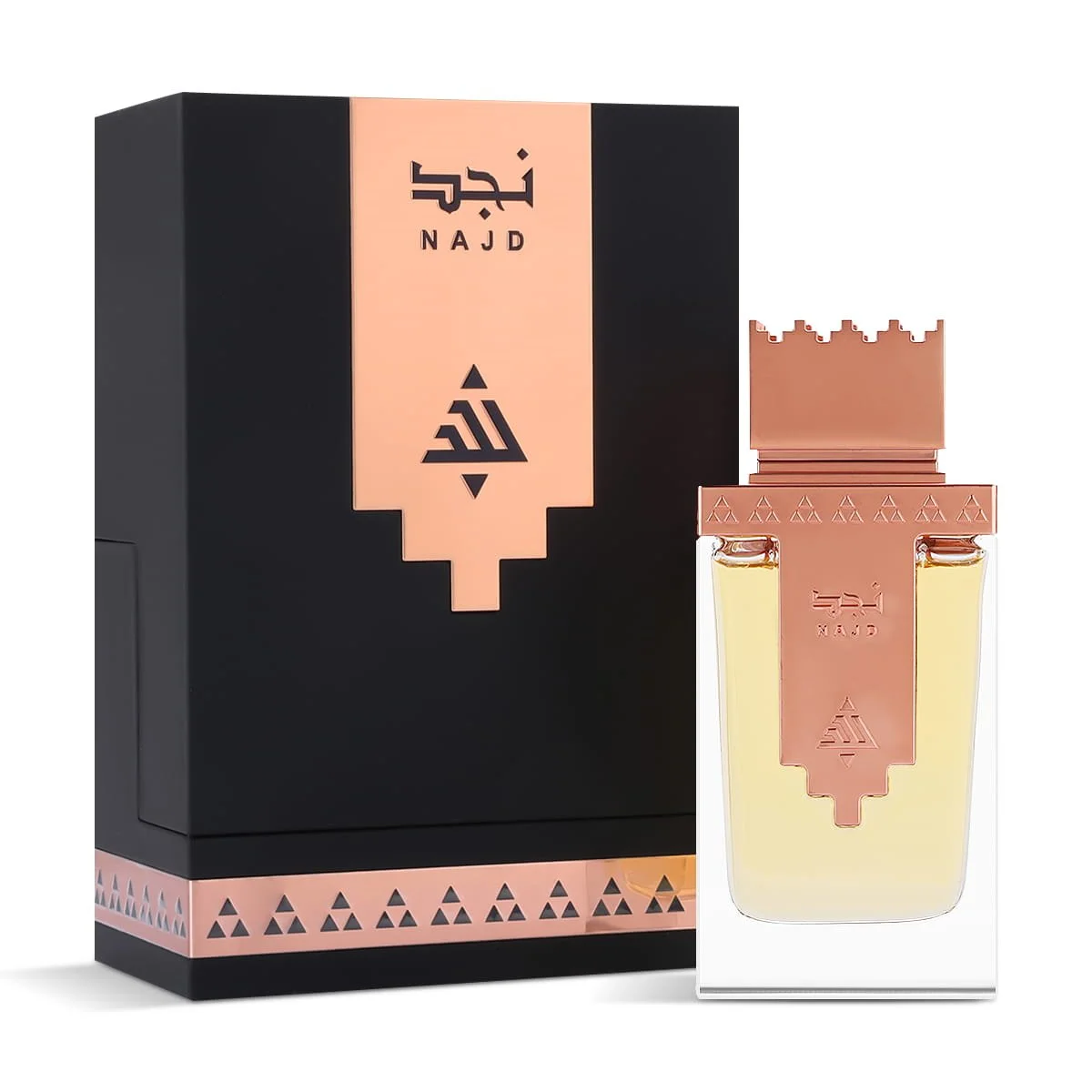 Arabian Oud Najd Eau De Parfum 75ml beside luxury branded box UK