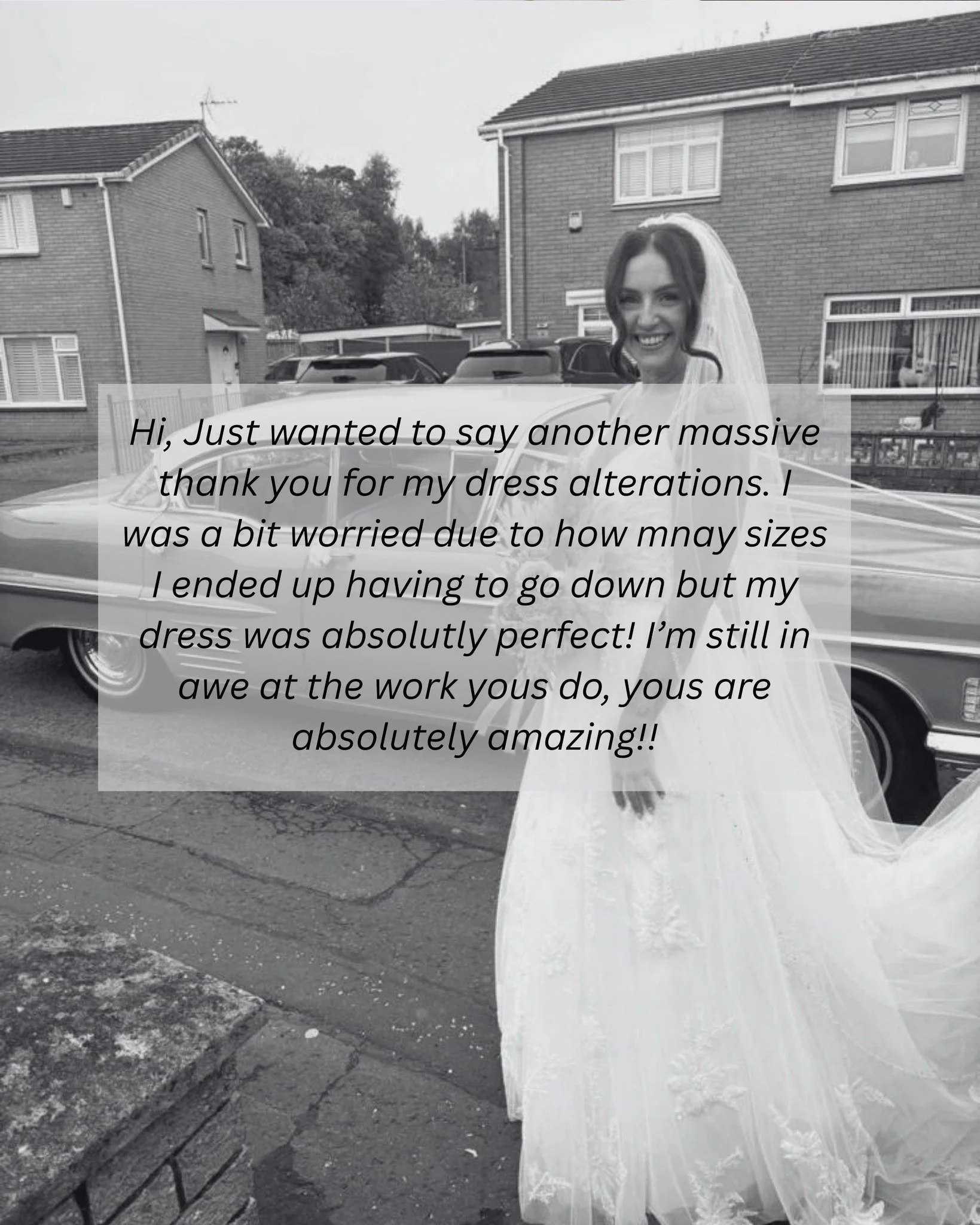 Bride Review ✨ Remember girls no matter what, we can help create your dream dress with alterations! 

 #brideconfidence #seamstresslife #WeddingDressGoals #BrideGoals #glasgowbridesmaiddress #clienttestimonial #weddingreviews #weddingdressmagic #Brid