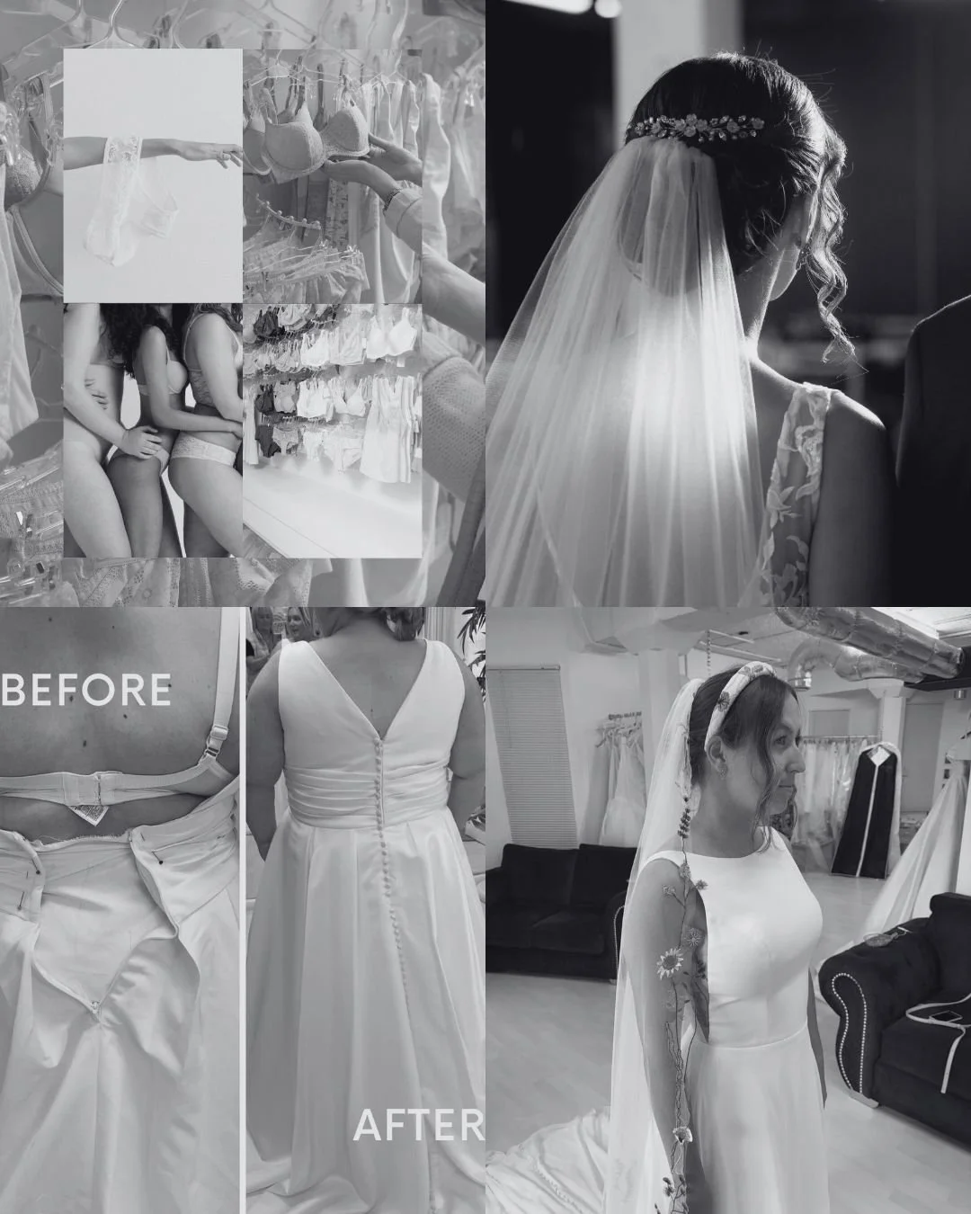 Did you know? ❔

We are of course experts in Alterations BUT we also offer... 
 
- Underskirts - to suit all dress styles 
- Veils - many styles available 
- Underwear - made to make you feel the best 
- Bespoke accessories - Such as headbands, Perso