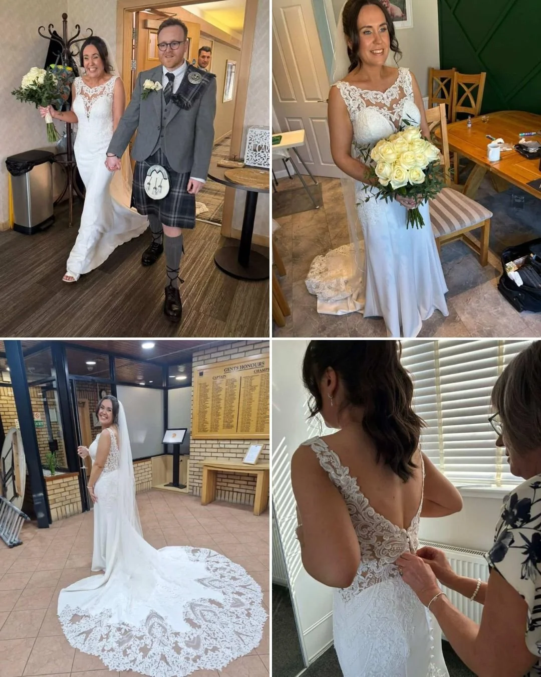 Wow 😍How lovely is this dress and it fits like a glove! The detailing on the chest, back and train was beautiful and a lovely dress to see finished on our bride on her special day ✨

 #seamstresslife #altergirlsglasgow #RealBride #weddingseason #fyp