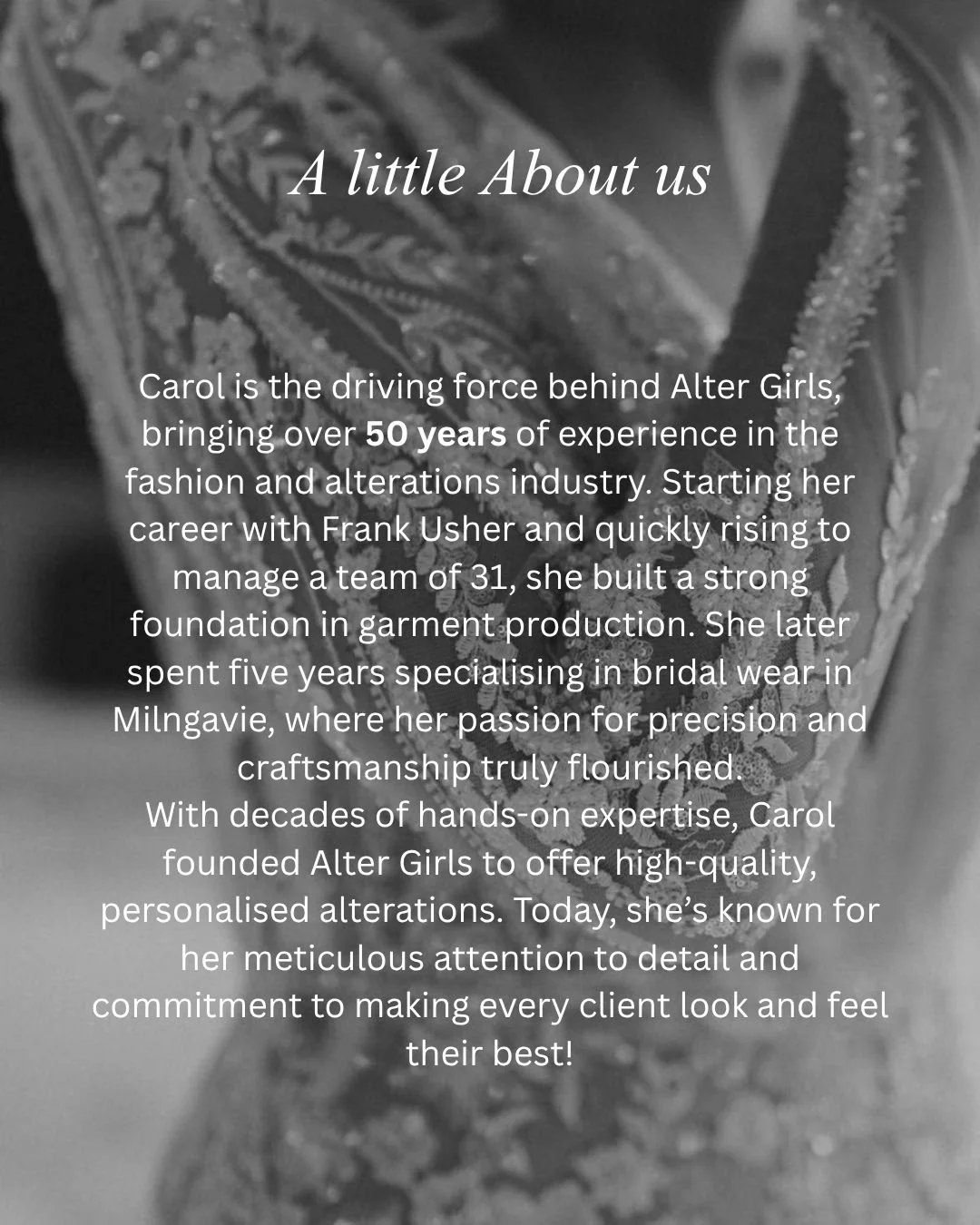50 Years experience - Where has the time gone ✨🥂

 #WeddingDressAlterations #seamstresslife #weddingdressmagic #RealBride #weddingseason #fyppp  #glasgow