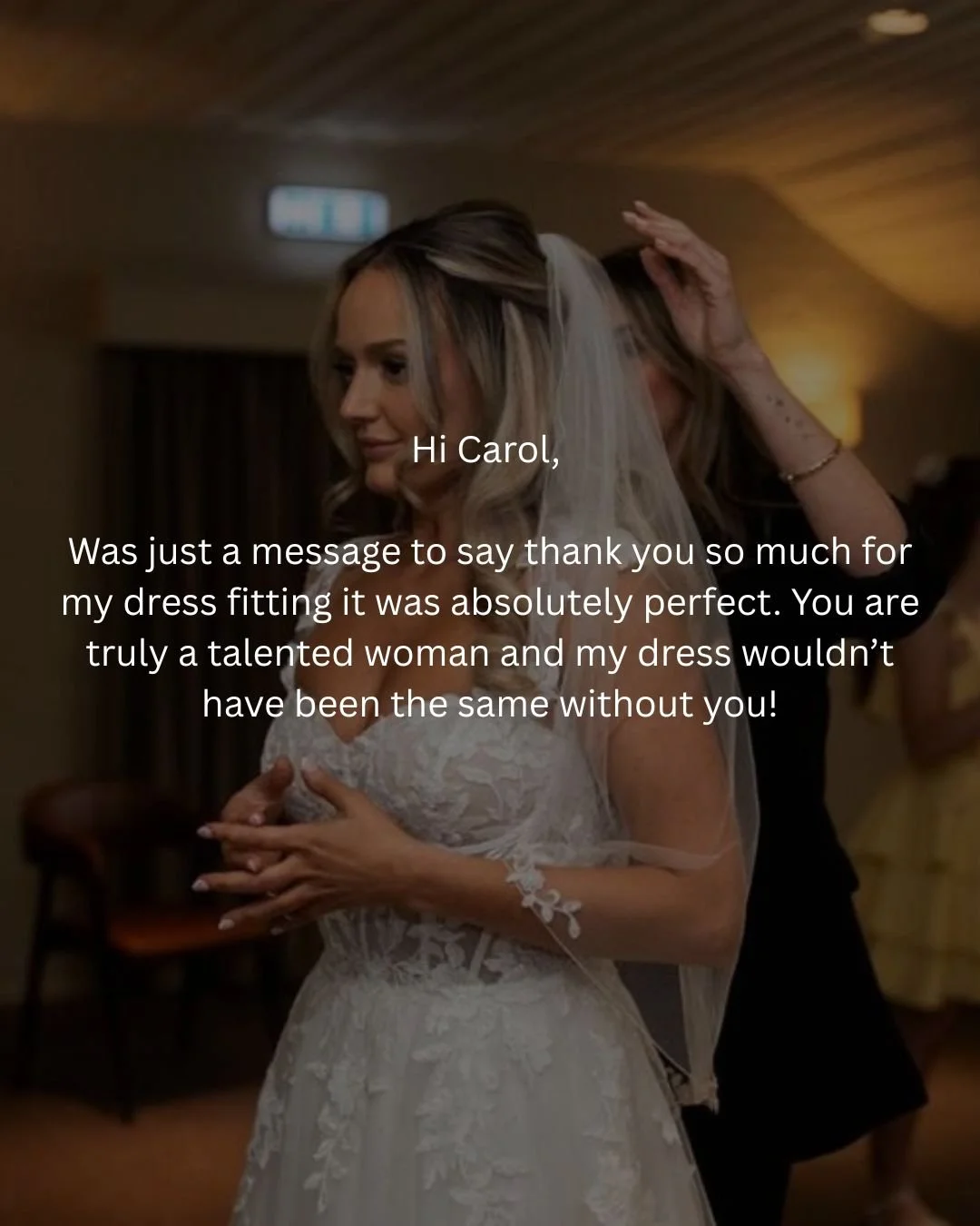 Bride Review 🥂✨

 #WeddingDressAlterations #RealBride #perfectfit #glasgow #BridalAlterations #50YearsExperience #glasgowbrides  #reviews