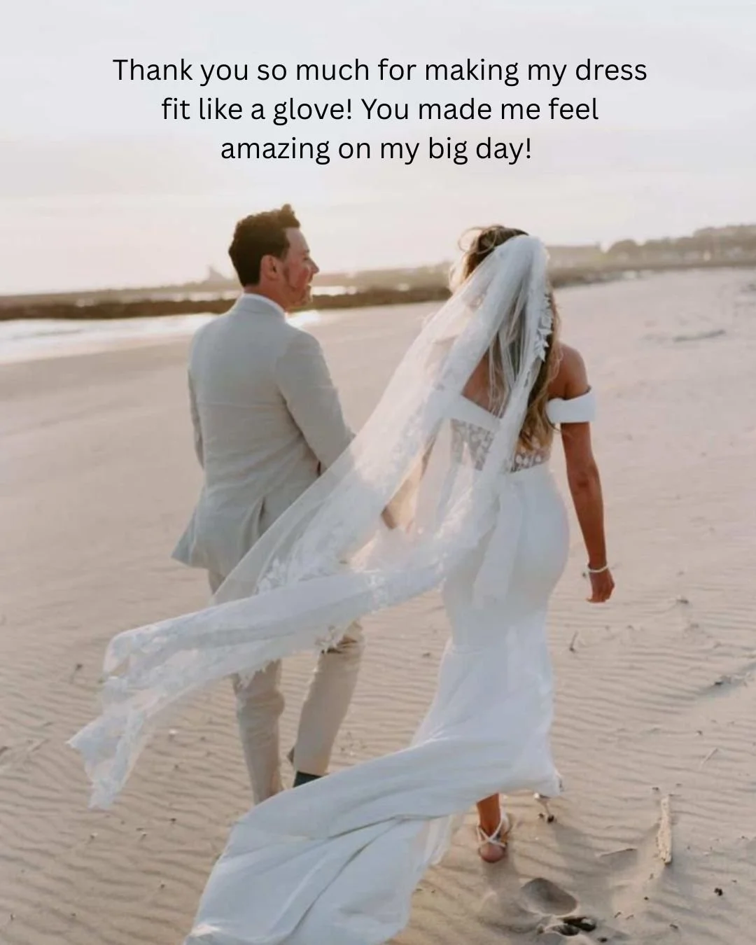 Gorgeous photo send in from our bride with a lovely message too 🥰

 #glasgow #RealBride #WeddingDressAlterations #50YearsExperience #perfectfit #BridalAlterations #glasgowbrides