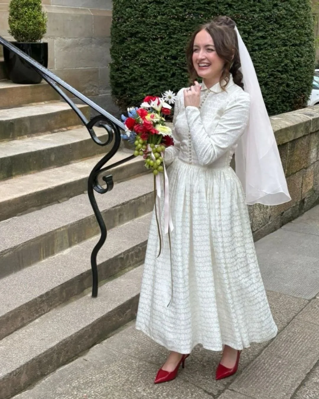 Our Beautiful Bride Emily 😍

 #WeddingDressAlterations #perfectfit #BridalAlterations #50YearsExperience #glasgow #glasgowbrides
