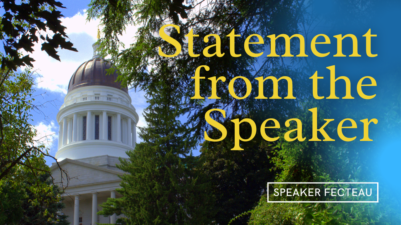 Speaker Fecteau Renews Call for the Resignation of Representative Randall Hall