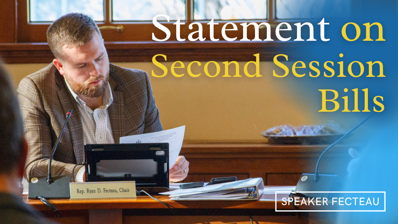 Speaker Fecteau Applauds Second-Session&nbsp;Bills To Increase Affordability for Maine People