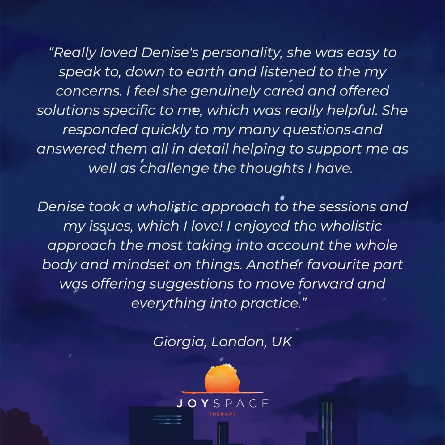 I don't normally share my clients' words.... but this message is too important to not post 🧡

You see, sometimes you are reluctant to change... and that is okay!

My lovely client, Giorgia, come to me with stress and related sleep issues. She was un