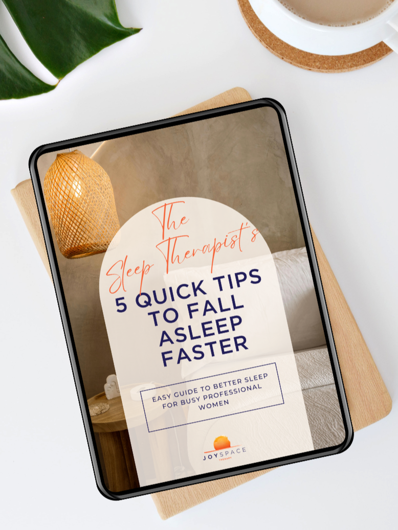 5 Quick Tips to Fall Asleep Faster eGuide JoySpace Therapy