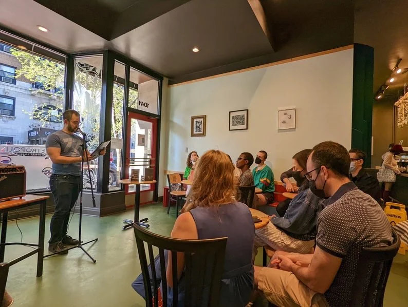 An Inconvenient Hour reading series at Metropolis Cafe