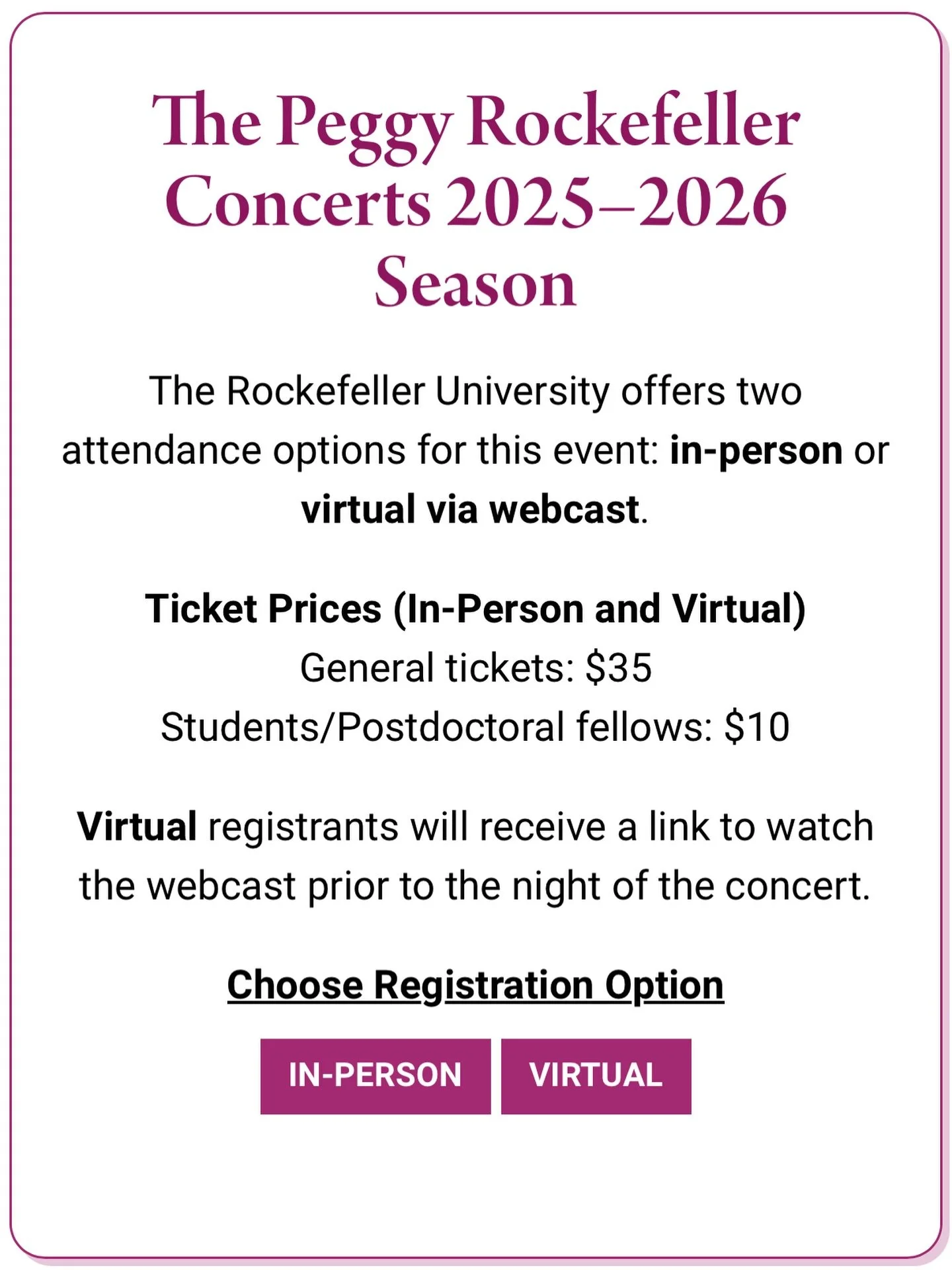 December is here! New Yorkers, join us Thursday, Dec. 11, at 7:30PM at The Peggy Rockefeller Concerts @rockefelleruniv for Sch&ouml;enberg&rsquo;s Verkl&auml;rte Nacht arranged by Steuermann and Rebecca Clarke&rsquo;s Piano Trio. Tickets available on