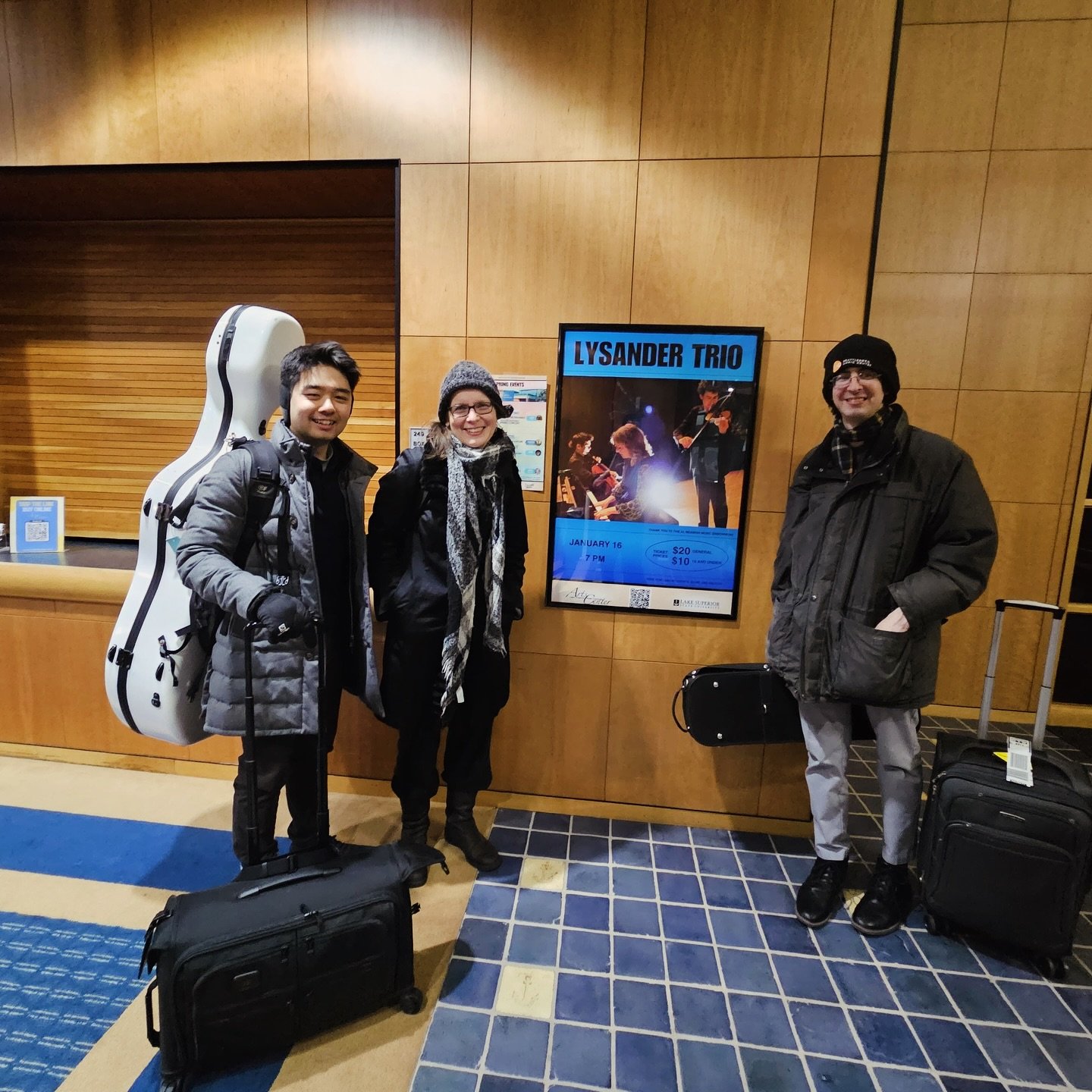 Making memories in the Michigan snow! Canada was visible from our green room! We appreciate the warm welcome @lakestateu.