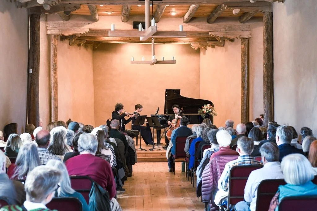 Thank you @music_in_corrales and your amazing community for your warm reception and hospitality. We enjoyed so much performing in the intimate acoustics of Old San Ysidro Church! #chambermusic #pianotrio #classicalmusicians