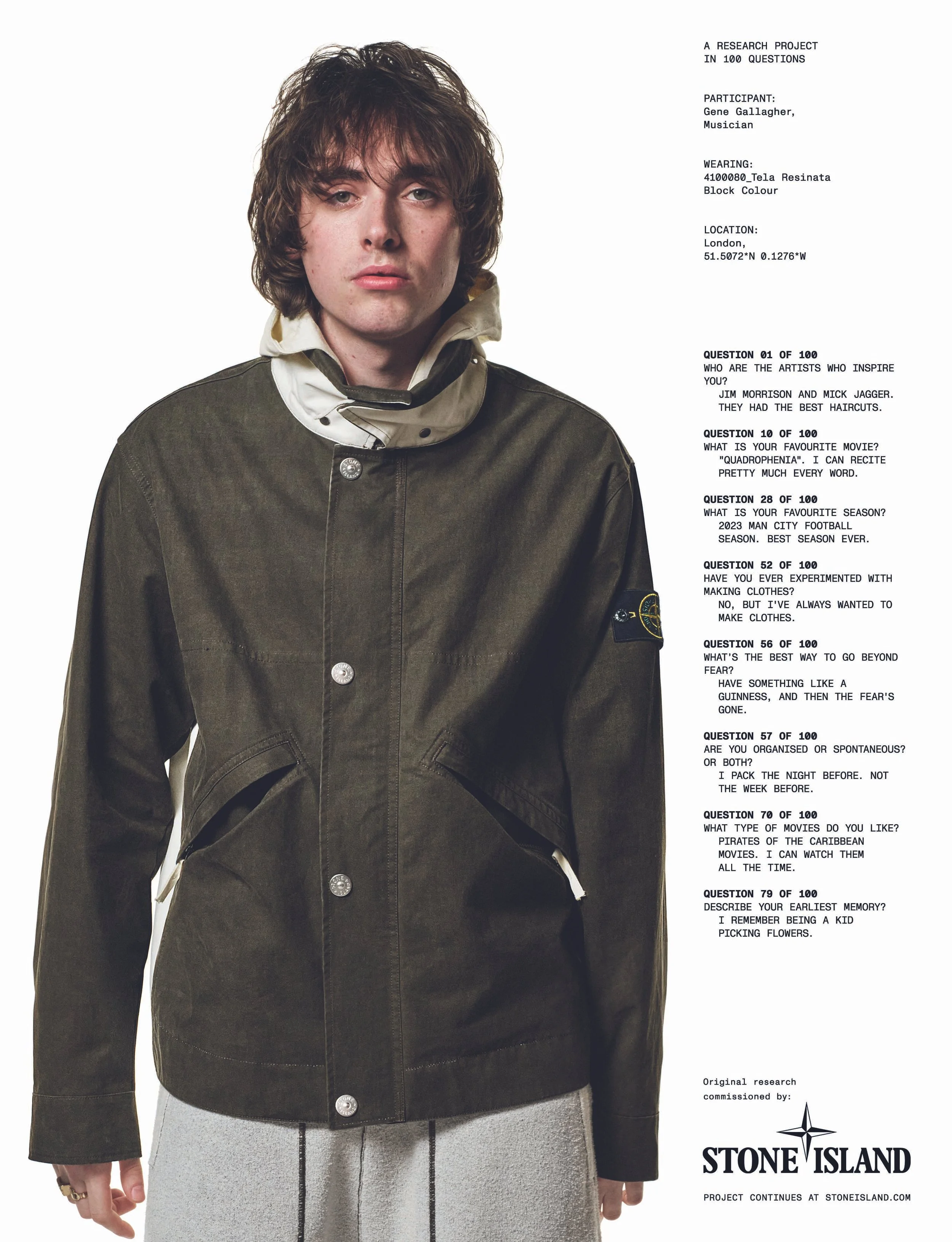 GENE GALLAGHER X STONE ISLAND: GLOBAL ADVERTISING