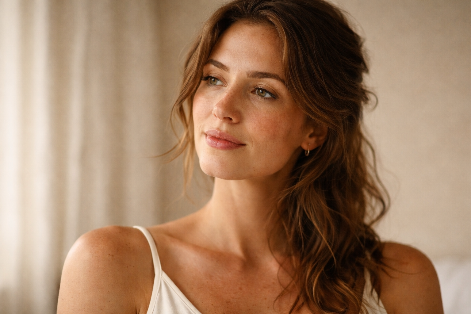 Woman with natural confidence — illustrating the results of rhinoplasty at Hillser Clinic