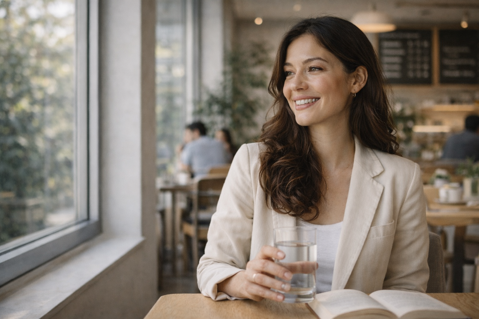 Young woman feeling healthy and energised — illustrating recovery from recurrent tonsillitis