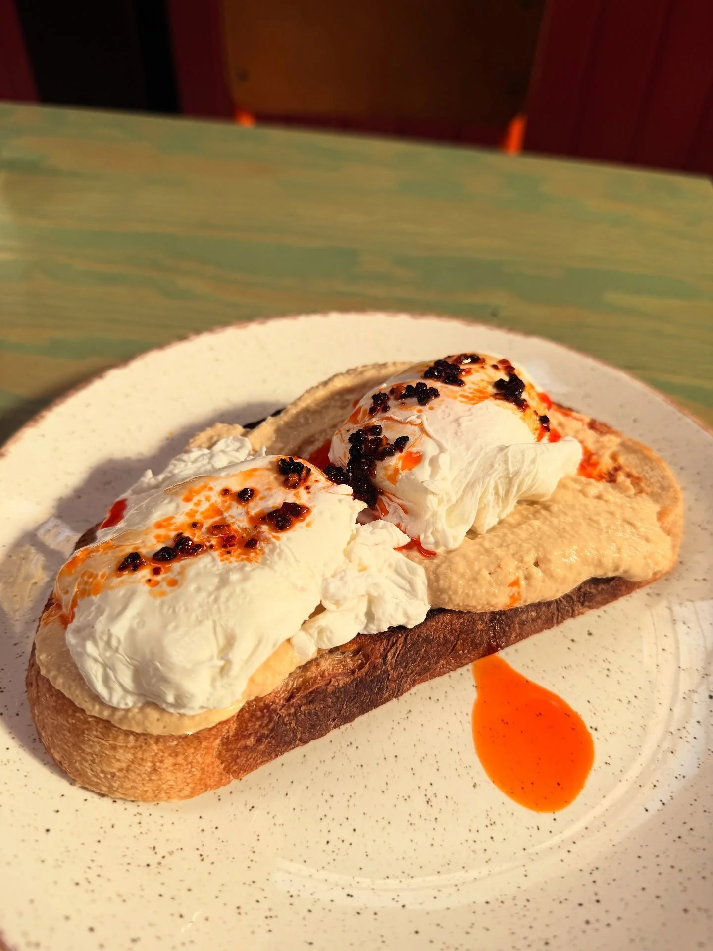 Food glorious food. We&rsquo;re serving it 7 days a week - morning, noon and night. 🍰🍪🍳🍋🥘

1. A new addition to the brunch menu. Hummus and poached eggs on toast with peanut rayu from @whitemausu - THIS IS THE NUTS, LITERALLY.

2. Our Cardamon B