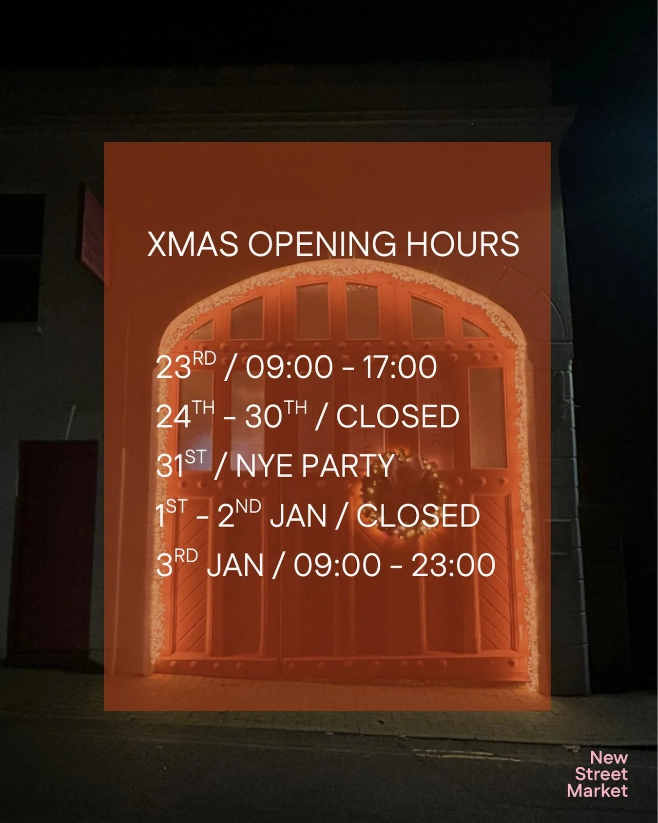 After the busiest of busy inaugural years, we will be closing the big stable door for a few days over the Xmas break to rest, re-set and eat our way through multiple cheeseboards, trifles and After Eight mints.

We&rsquo;ll be shut from the 24th - 2n