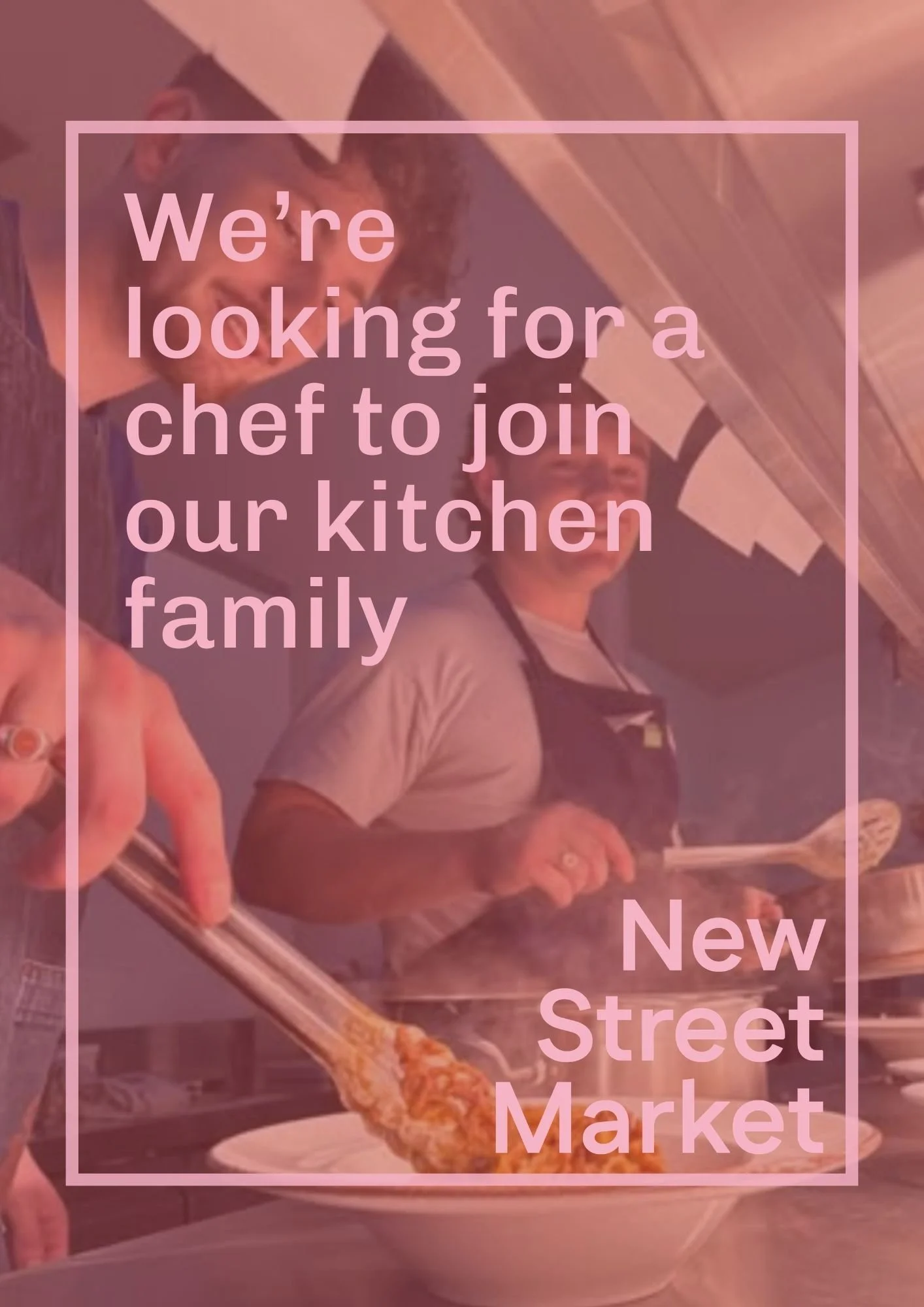 We&rsquo;re looking for a chef to join the family at New Street Market. Someone with passion, energy, an eye for detail, and experience delivering a range of dishes from breakfast through to dinner. 24-40 hours per week, daytime and/or evenings. Come