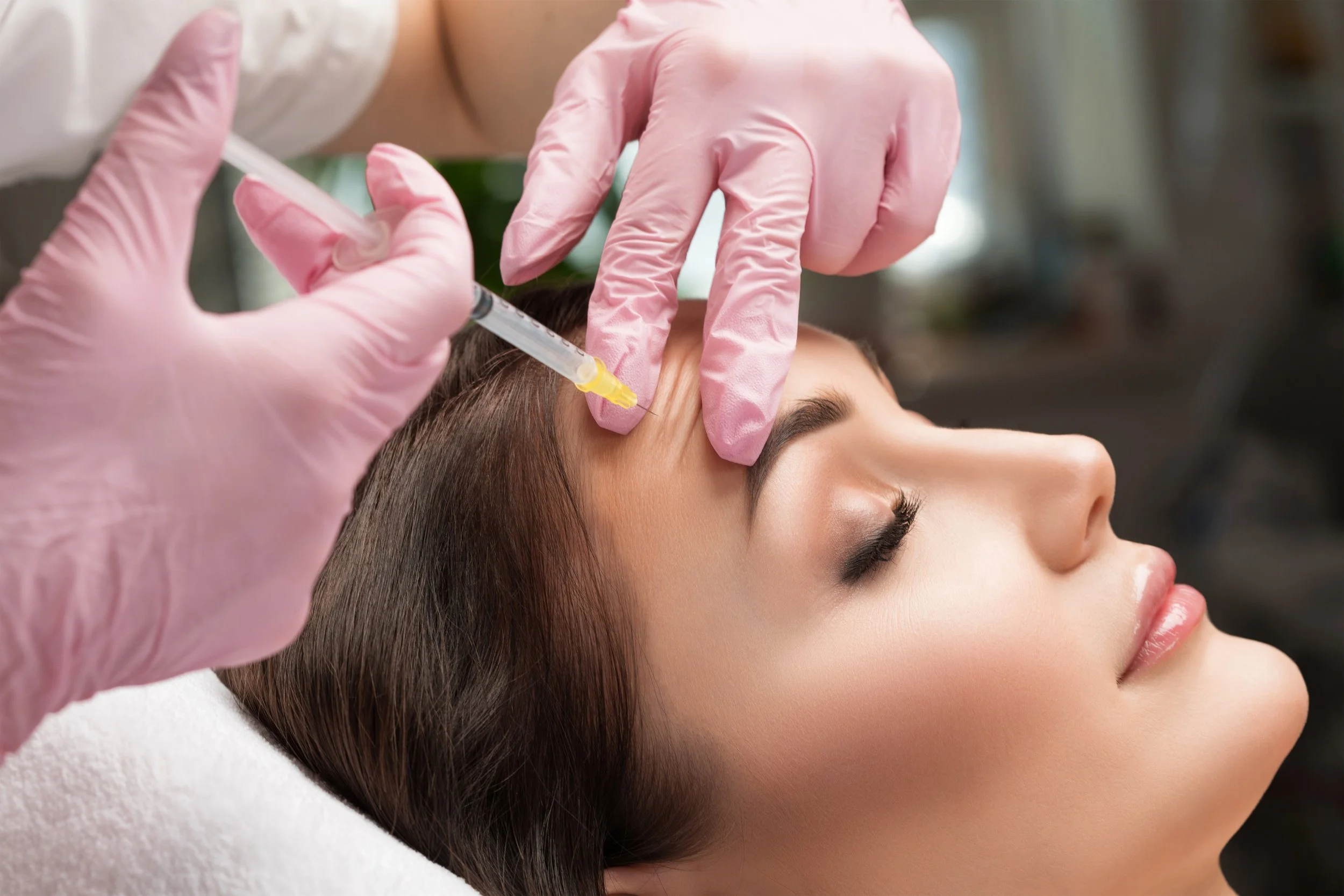botox toxin injection for wrinkles forehead