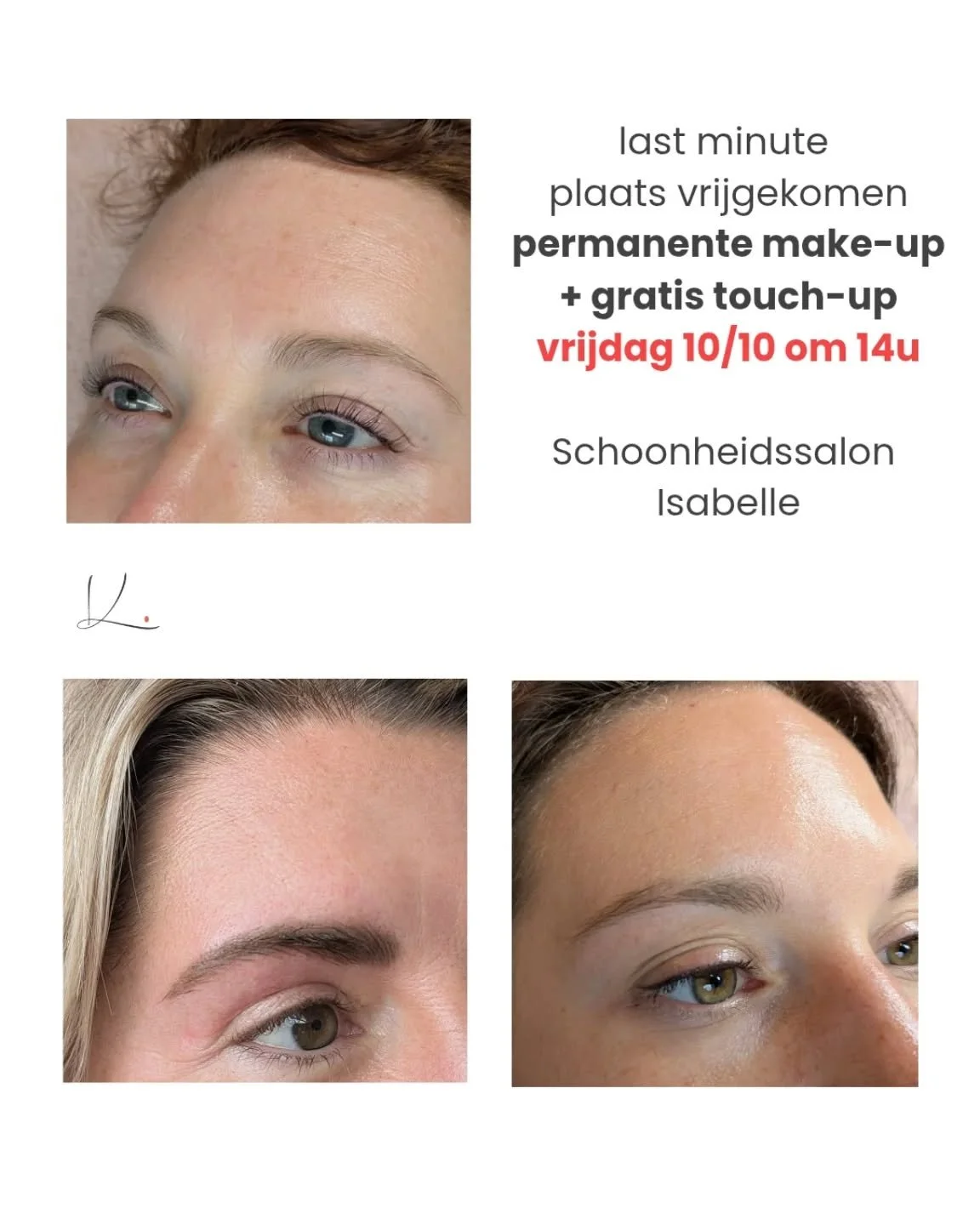 afspraak in privé bericht ♥οΈ
@schoonheidssalonisabelle_meise
#elkedagmooi
#microblading #powderbrows #wenkbrauwen #sourcils #permanentewenkbrauwen 
#eyeliner #deepliner #yeux
#permanenteyeliner 
#lippen #levrespermanent #levres 
#p