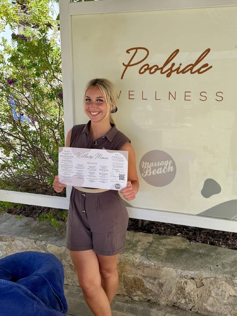 Professional massage therapist working in a luxury hotel environment in Ibiza with Massage Beach Ibiza