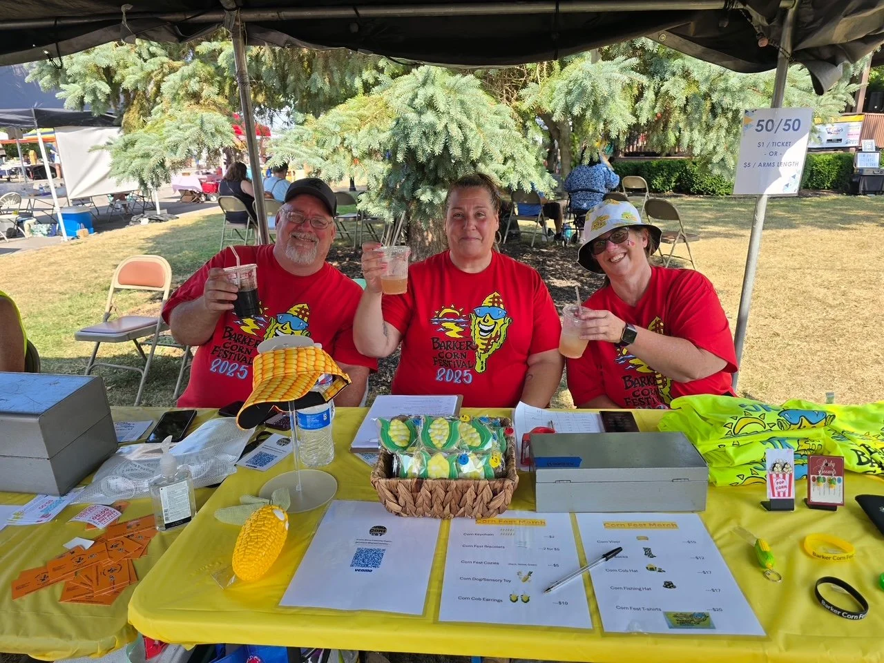 Joe Adrianne & Annabelle at ticket table.jpg