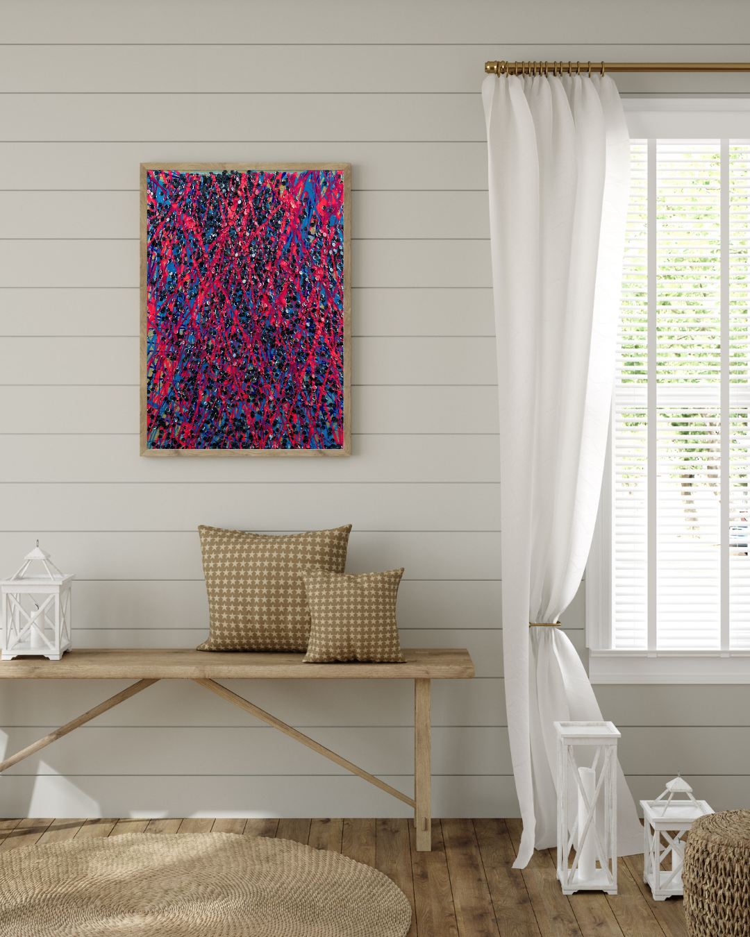(Never) Too Much – Original Pop Art Splash Painting by Loriana Russell