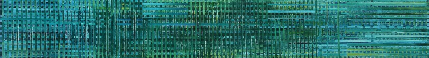  Urbanistinis mėlis   27 x 195 cm   Drobė, akrilas. 2019