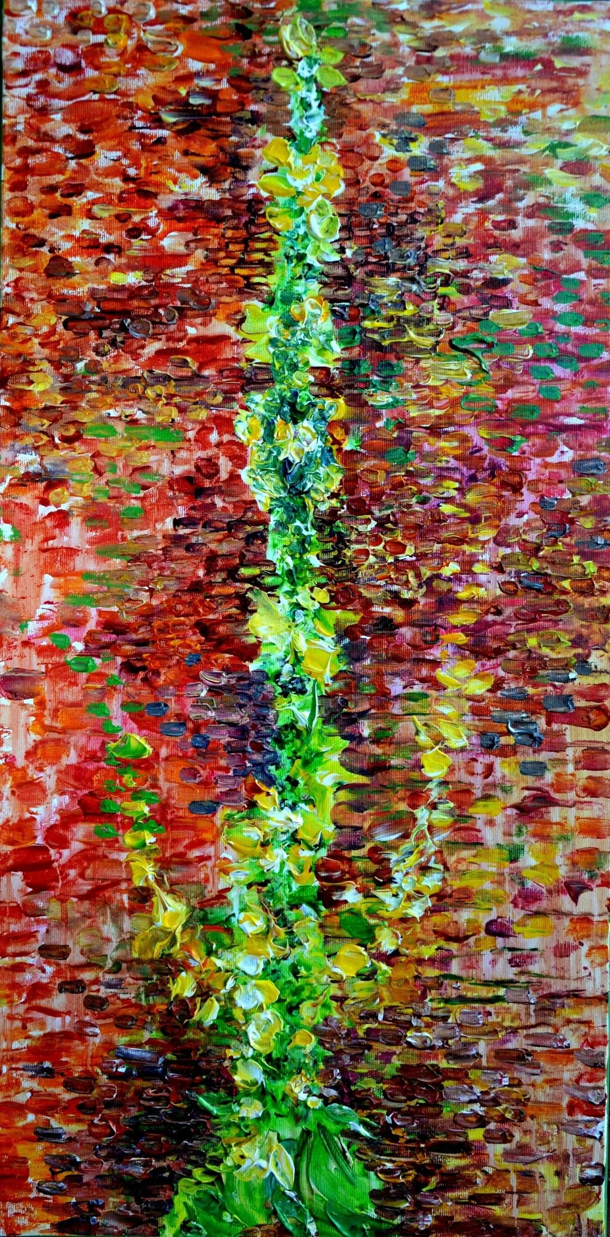   PARDUOTA   Augalas  80 x 40 cm   Drobė, akrilas. 2016