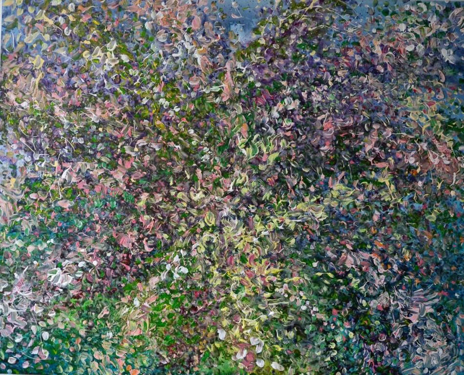  PARDUOTA   Žydėjimas I  100 x 120 cm   Drobė, akrilas. 2015